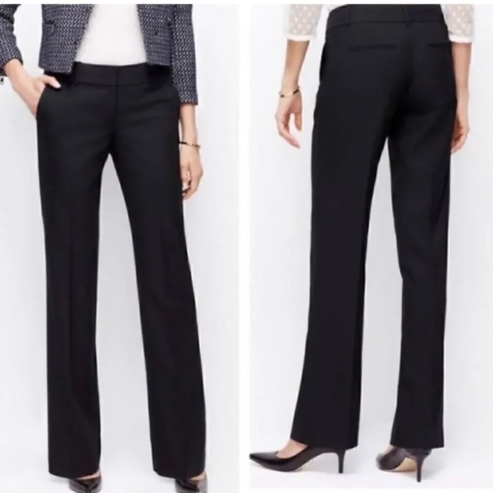 Ann Taylor Wool Blend Trouser Pant in Black | SZ 8 *Altered*